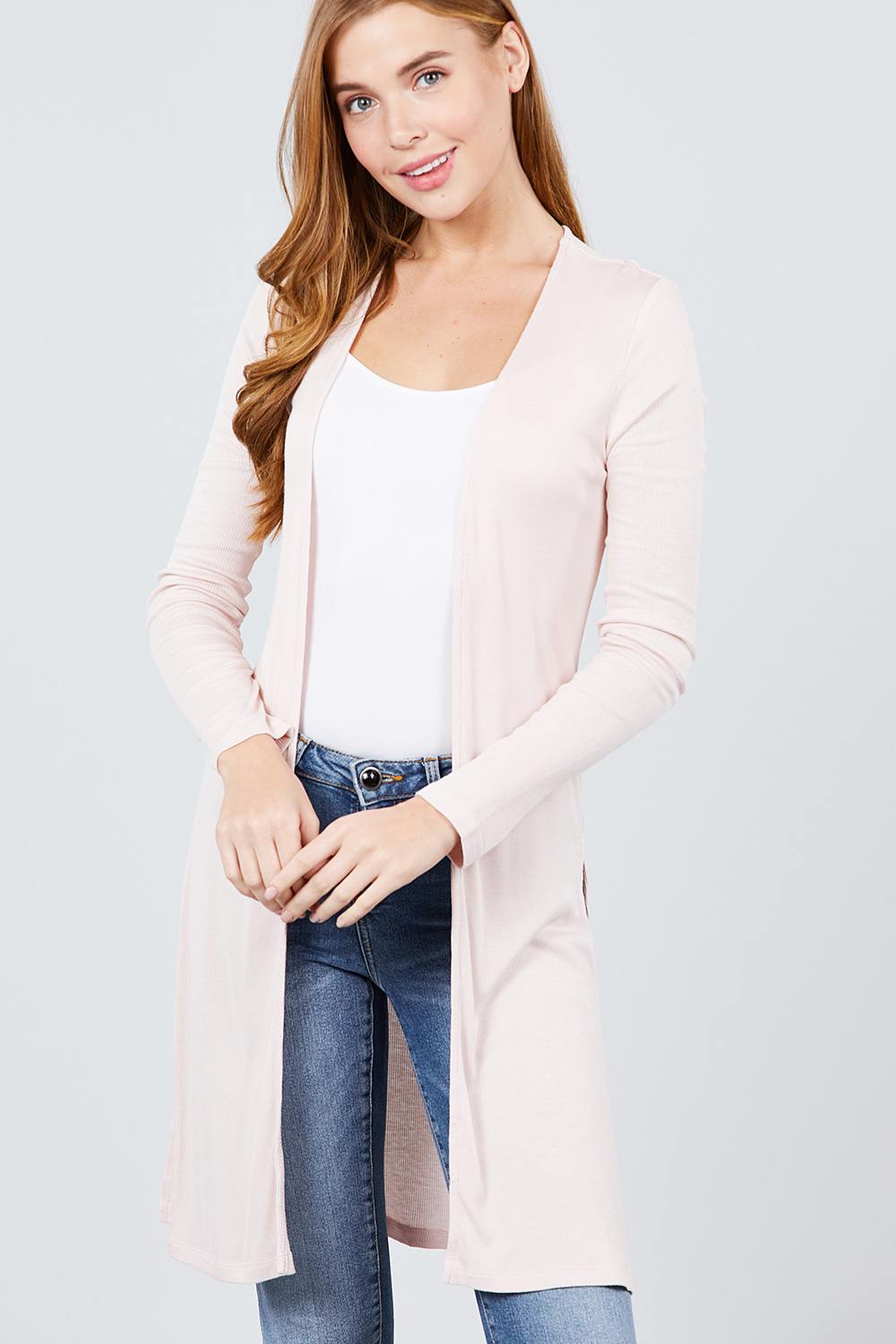 Side Slit Tunic Cardigan