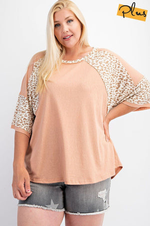 Soft Poly Cotton Animal Print Mix Loose Fit Top