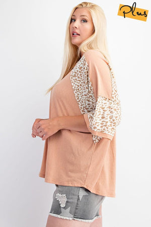 Soft Poly Cotton Animal Print Mix Loose Fit Top