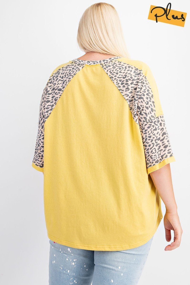 Soft Poly Cotton Animal Print Mix Loose Fit Top